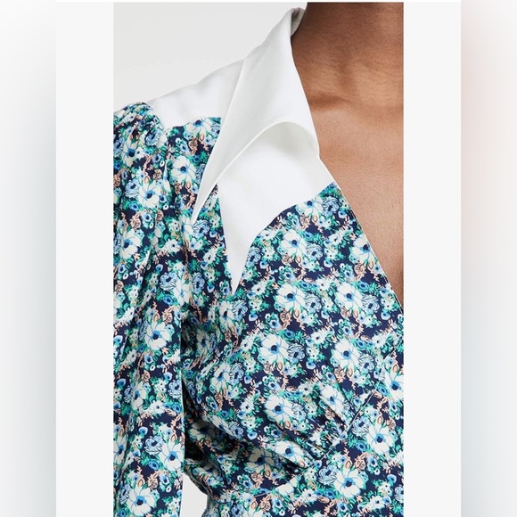 Endless Rose Floral Woven Blouse – Navy Multi | Size Small - Picture 10 of 10